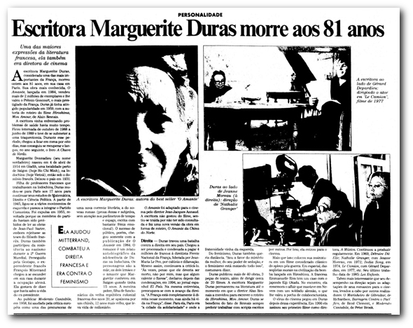 1996MargueriteDuras_EstadaoAcervo