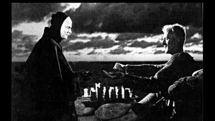 Max Von Sydow joga Xadrez com a morte. 