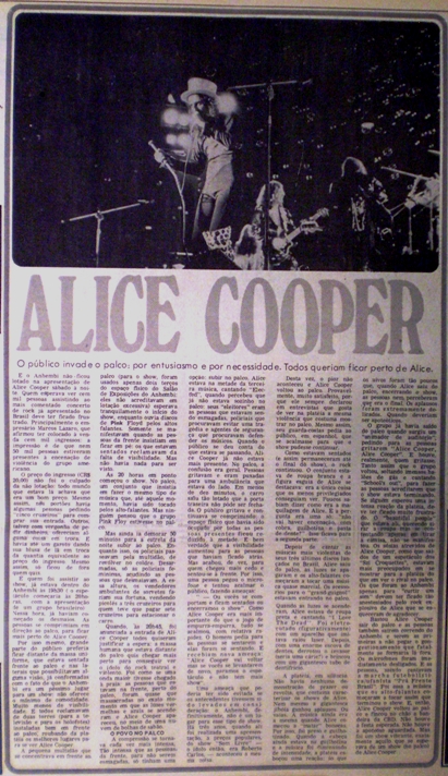 Alice Cooper (1974): o primeiro megashow internacional no Brasil