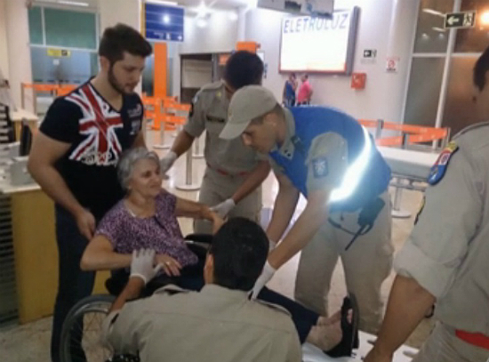 Valdereza de Almeida despencou por escada de avião da GOL. Foto: Reprodução