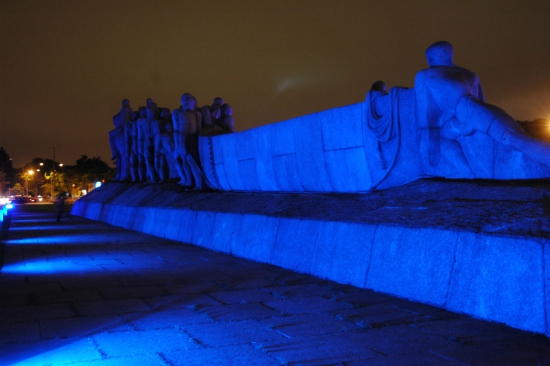 Monumentos de São Paulo ganham a cor azul (Luiz Guadagnoli/SECOM/Prefeitura de São Paulo)