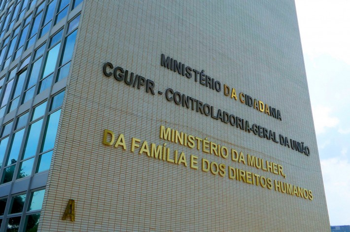 Fachada do prédio do Ministério da Mulher, Família e Direitos Humanos, em Brasília. Crédito: Divulgação / Roque de Sá / Agência Senado.